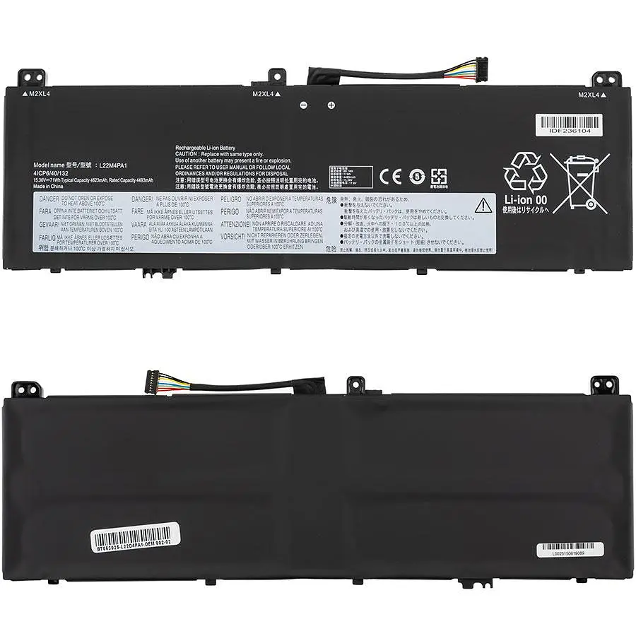 Батарея для ноутбука Lenovo L22D4PA1 (Yoga 7 14ARP8 7 14IRL8 7 16IRL8) 15.36V 4623mAh 71Wh Чорний - фото 2