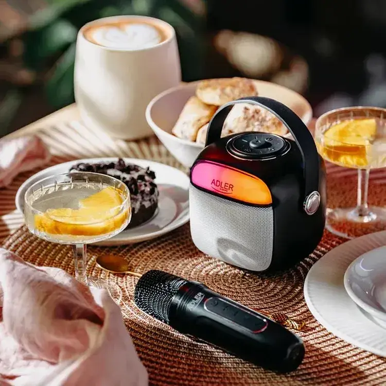 Колонка караоке Adler AD 1199 з мікрофоном 8 годин роботи Bluetooth компактна портативна - фото 8
