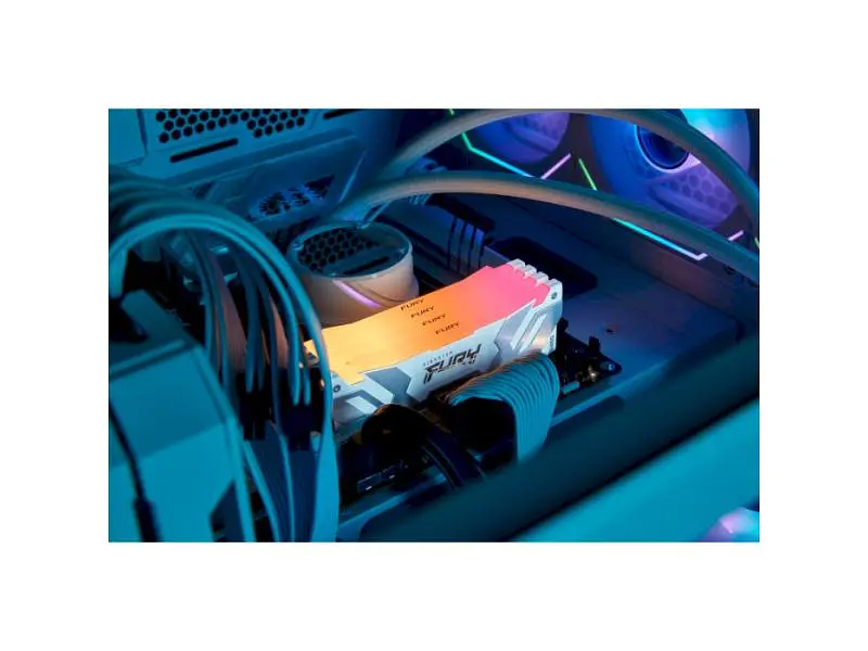 Пам'ять для настільних комп'ютерів Kingston FURY 32 GB DDR5 6400 MHz Renegade Silver/White RGB (KF564C32RWA-32) - фото 5