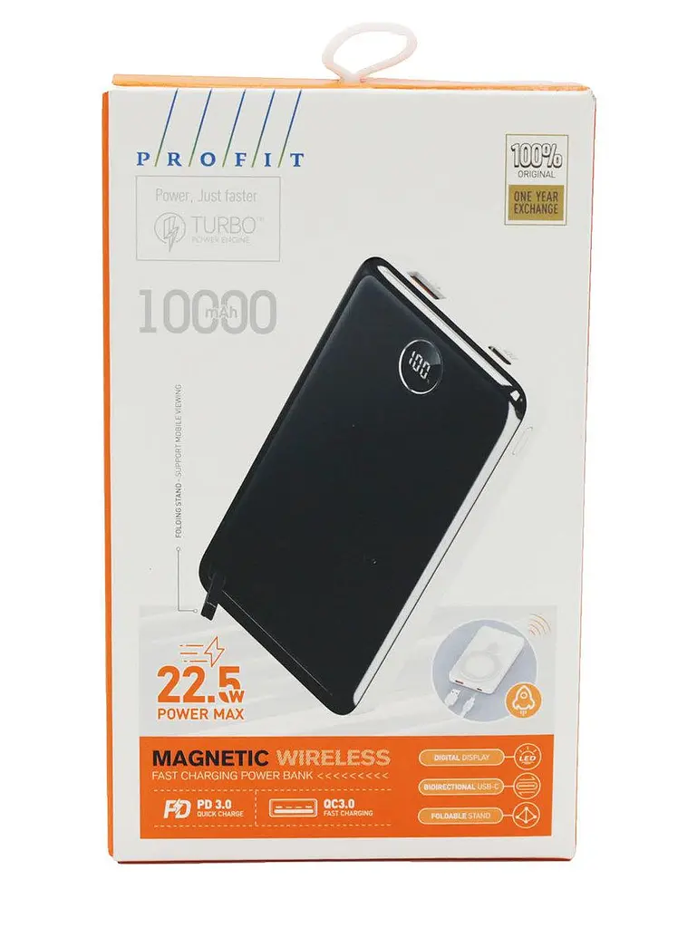 Power Bank Profit PQ17 MagSafe 22.5W 10000mAh Білий з дисплеєм - фото 4