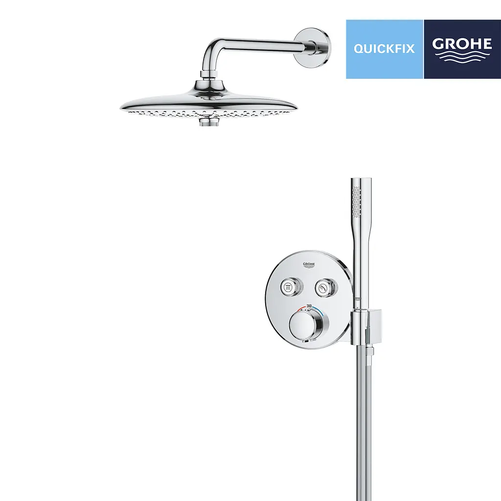 Душова система прихованого монтажу Grohe QuickFix Precision Smartcontrol 34878000, Хром - фото 3