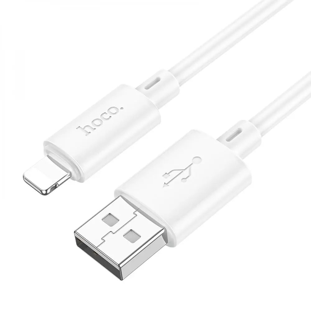 Кабель HOCO X88 Gratified usb to Lightning 2.4A 1m Білий