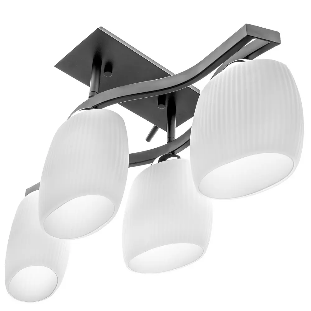 Люстра потолочная Brille классическая E27 60W BK (BR-01462C/4) - фото 2