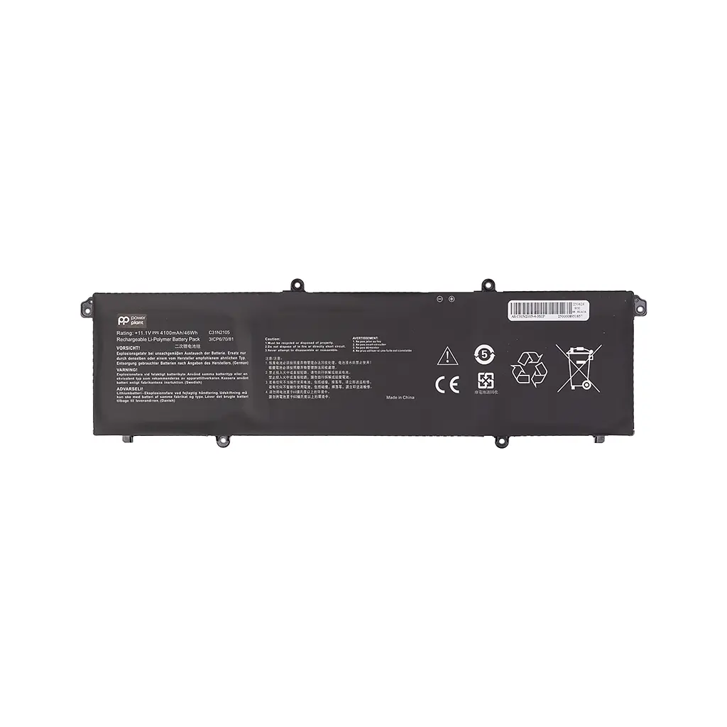 Акумулятор до ноутбука ASUS Vivobook 14X M1403QA (C31N2105) 11.1V 4100mAh PowerPlant (NB432356)