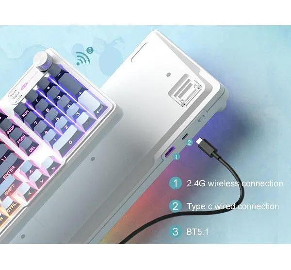 Клавіатура MageGee GK960 RGB Wireless (6971969728936) Black/Blue (G-000004397) - фото 2