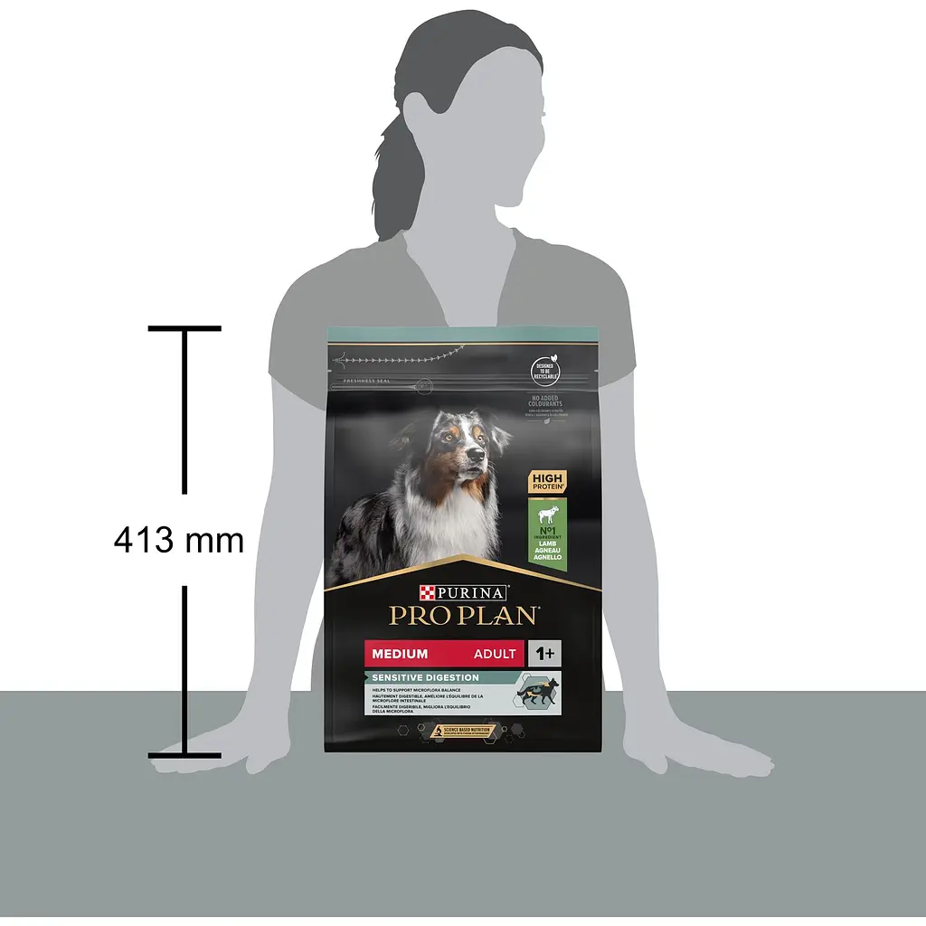 Сухой корм Purina Pro Plan Medium Adult 1+ Sensitive Digestion для взрослых собак средних пород с чувствительным пищеварением с ягненком 3 кг - фото 5