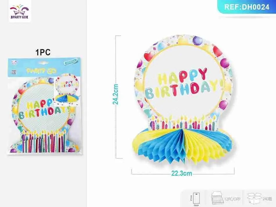 Декор "Happy Birthday" свічка 24.2×22 см - фото 2