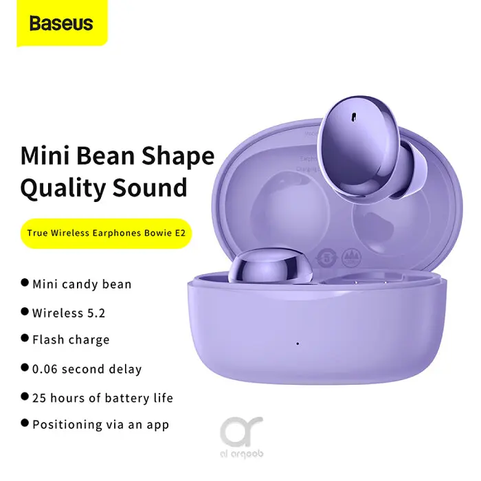 Навушники Baseus E2 True Wireless Earphones Bowie | (NGTW090001) purple - фото 3