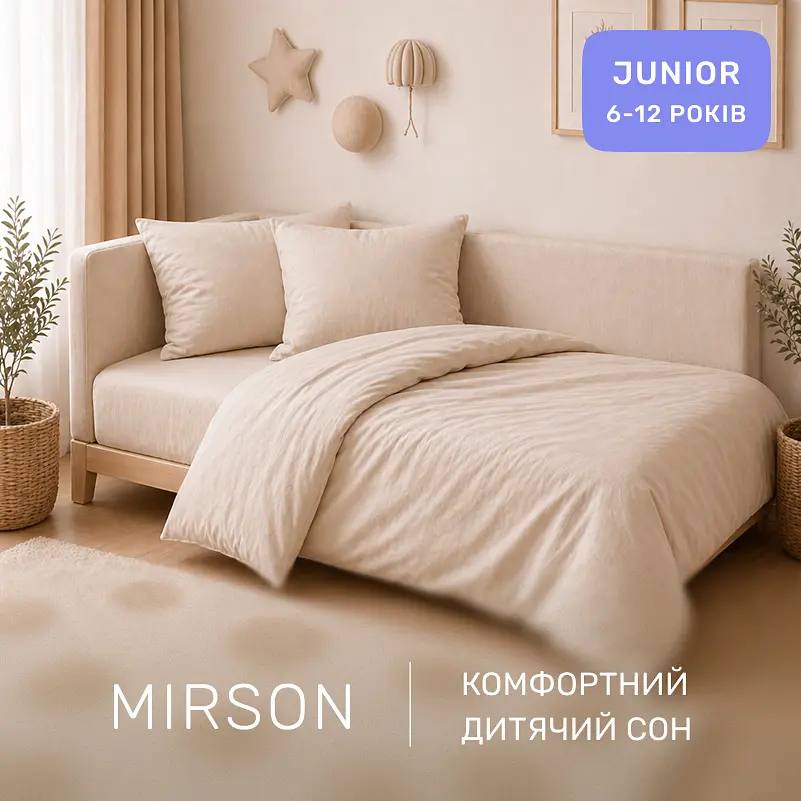 Дитяча постільна білизна MIRSON JUNIOR фланель Milk 200х220см (2200012884683) - фото 6