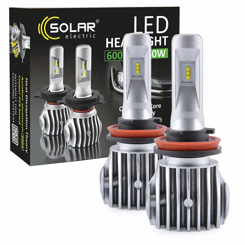 Автолампа Solar LED H11 12/24V 6500K 6000Lm 50W Cree Chip (8611)