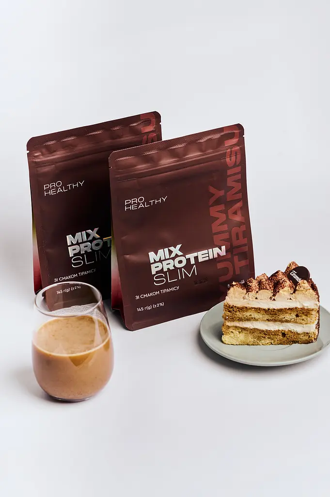 Низькокалорійний поживний коктейль Mix Protein slim Yummу Tiramisu 145 г Choice - фото 2