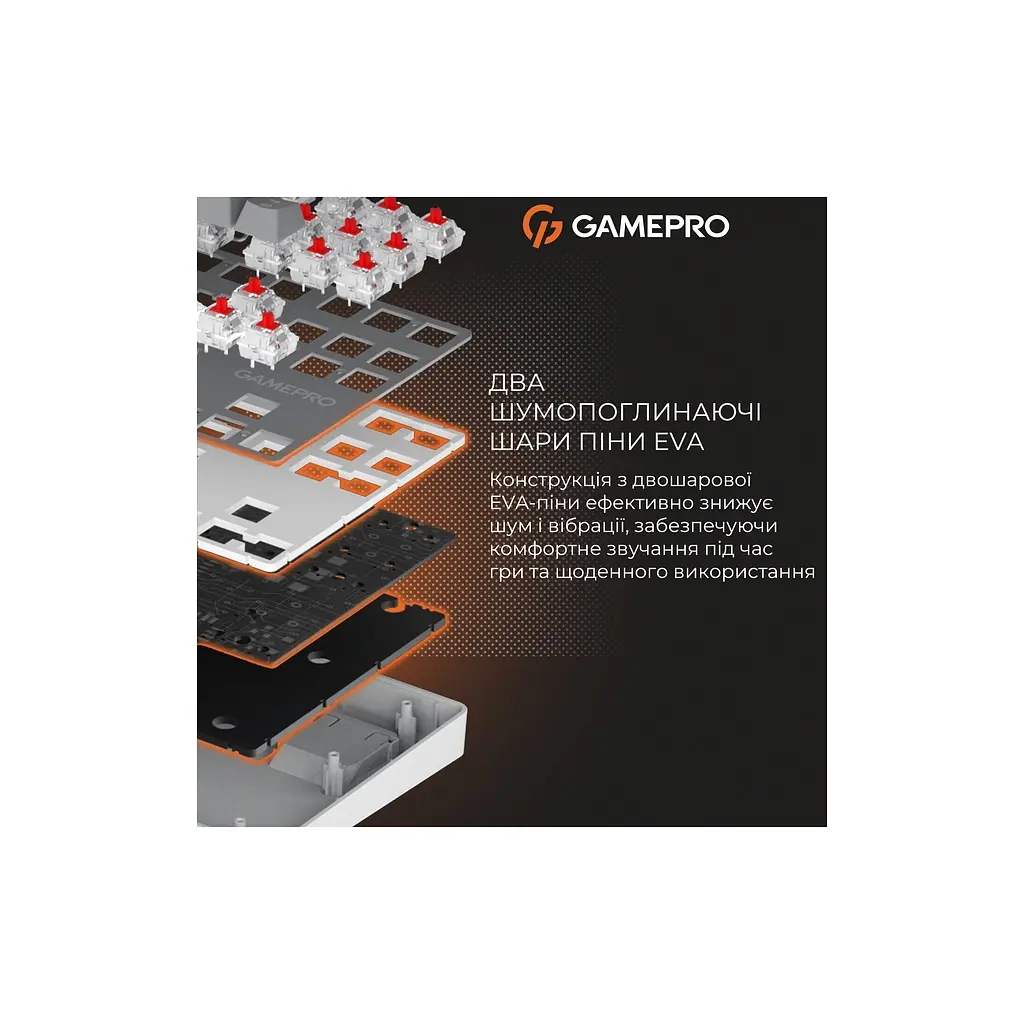 Клавіатура GamePro Genesis Metallic MK110G Outemu Red Switch USB UA Gray (MK110G) - фото 10