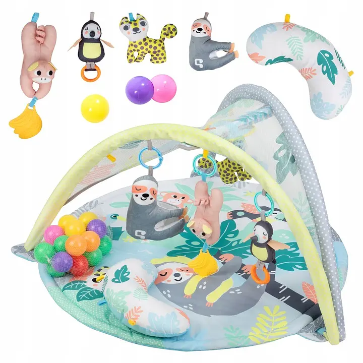 Уцінка. Дитячий розвиваючий килимок Qkids Jungle, блакитний (MAED00005) - фото 2