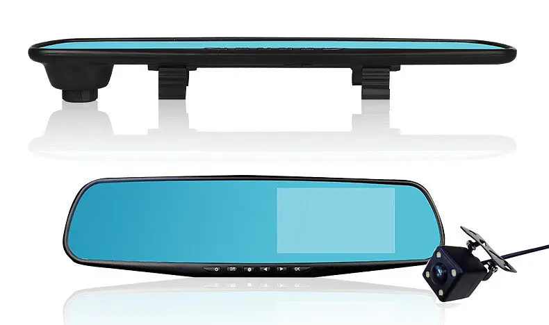 Відеореєстратор - дзеркало Dvr L9000 Full HD Автомобільний реєстратор із двома камерами - фото 4