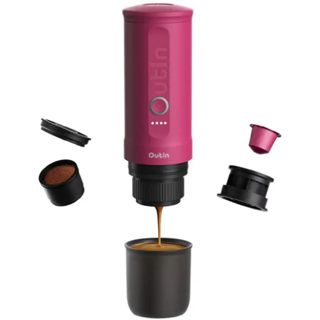 Портативна кавоварка Outin Nano Espresso Machine Crimson Red (OTEM-01-CR) [168805] - фото 5