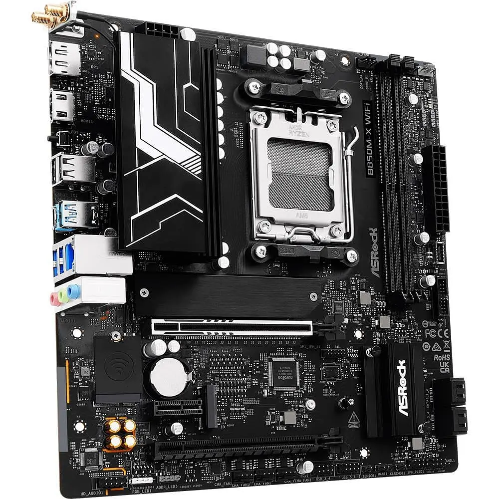 Материнська плата AsRock B850M-X WIFI R2.0 (B850M-X WIFI R2.0) (Socket AM5, AMD B850, Micro-ATX) - фото 3