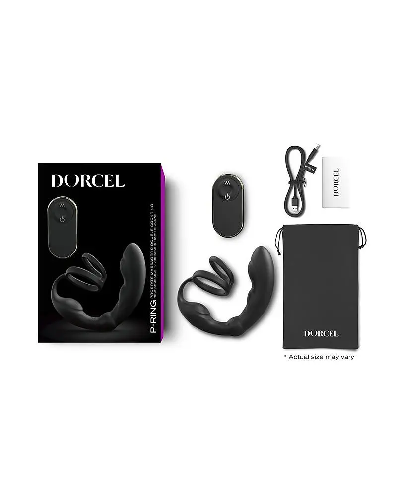 Ерекційне кільце зі стимулятором простати Dorcel P- Ring 18 см чорний - фото 11
