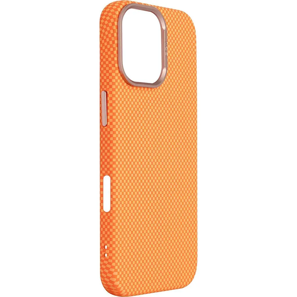 Чохол ArmorStandart LikeCarbon2 SE MagCase для Apple iPhone 17 Kevlar Orange Rose Gold (ARM89167) [156299] - фото 3