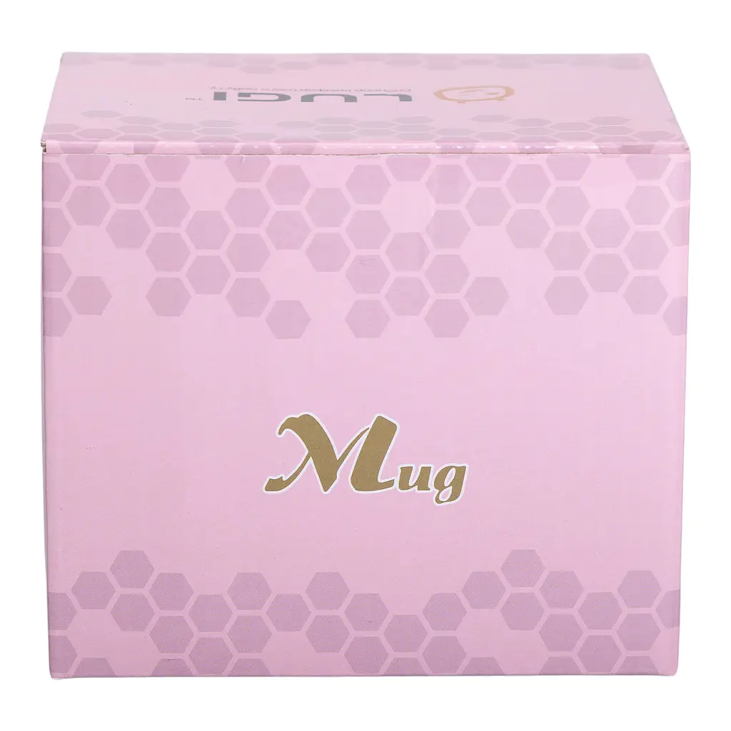 Чашка керамічна Liling Rongxiang Ceramic 420 мл із золотою ручкою рожева RX-N240629P - фото 4