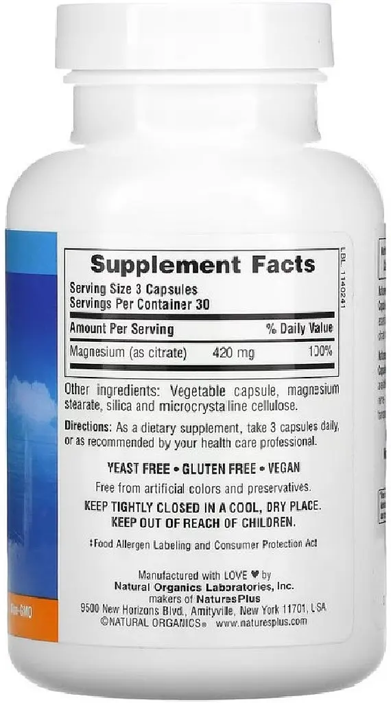 Витамины и минералы Natures Plus Kalm Assure Magnesium, 90 вегакапсул - фото 2