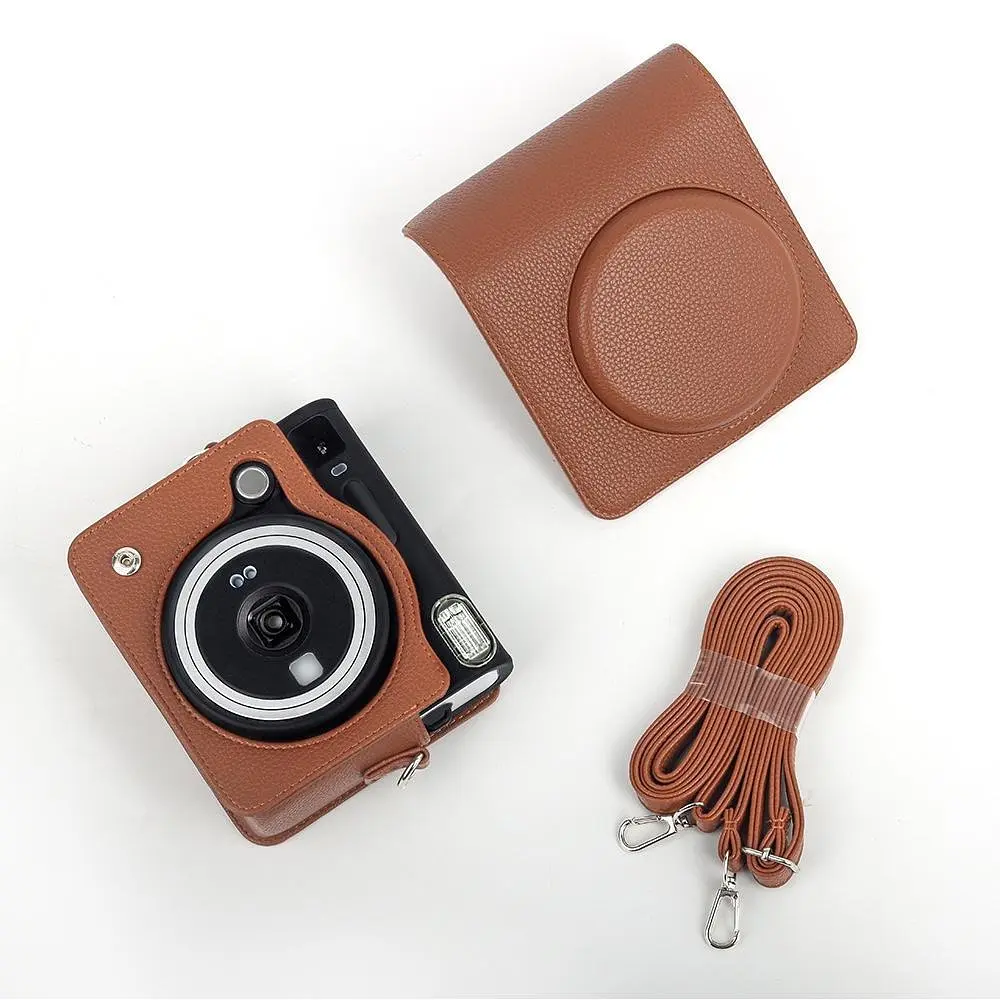 Чехол для фотоаппарата Fujifilm Instax Square SQ40 коричневый - фото 6