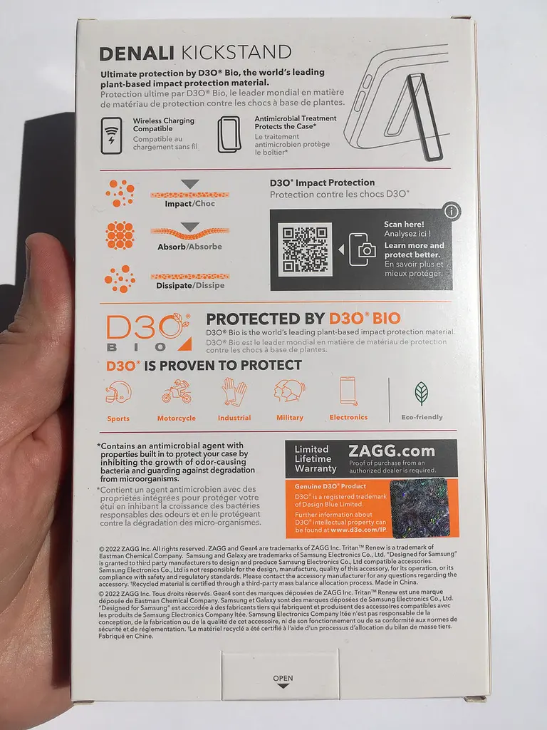 Чохол ZAGG Gear4 Battersea D3O для Samsung Galaxy S23 Plus (S916) Black протиударний з підставкою - фото 7