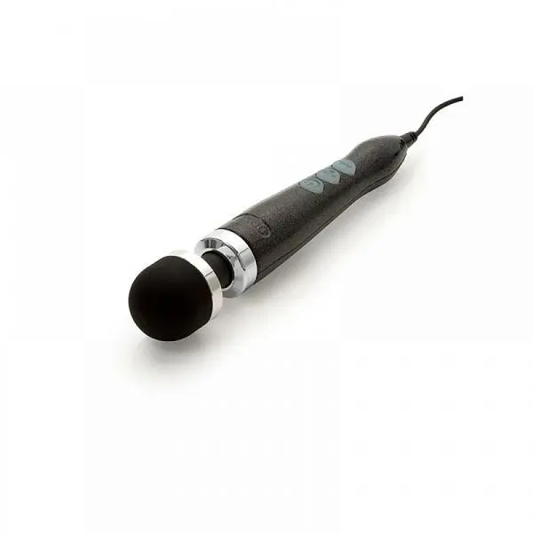 Вібратор Doxy Number 3 Disco Black Дуже потужний -мікрофон у металевому корпусі, 28х4.5 см чорний - фото 4
