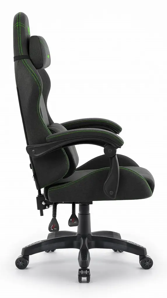 Компьютерное кресло Hell's HC-1014 Black-Green ткань - фото 7