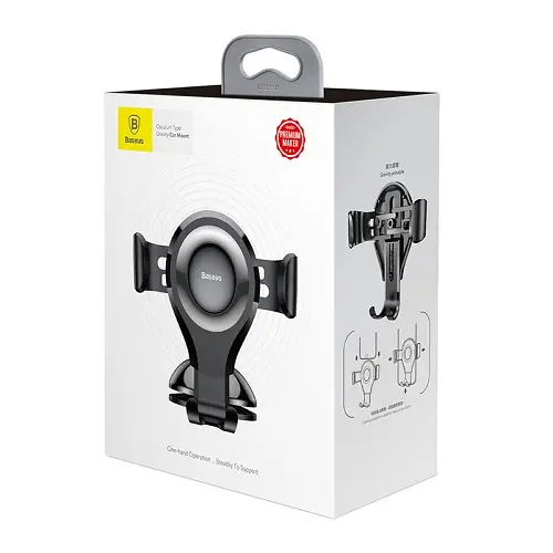 Автотримач BASEUS PREMIUM Osculum Type Gravity Car Mount чорний SUYL-XP01 SUYL-XP01 - фото 2