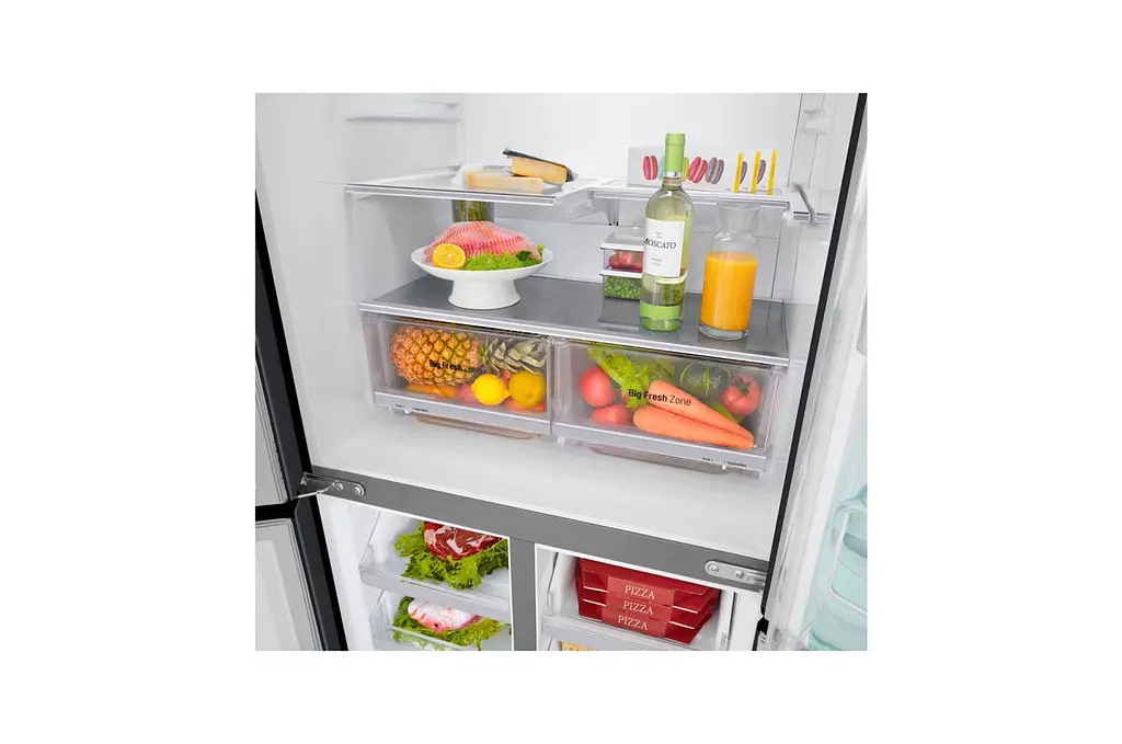 Холодильник Multy Doors LG GC-Q22FTBKL 179х73х84см 4 двері холодильне відділення 315 л морозильне відділення 143 л A+,NF Чорний матовий (GC-Q22FTBKL) - фото 9