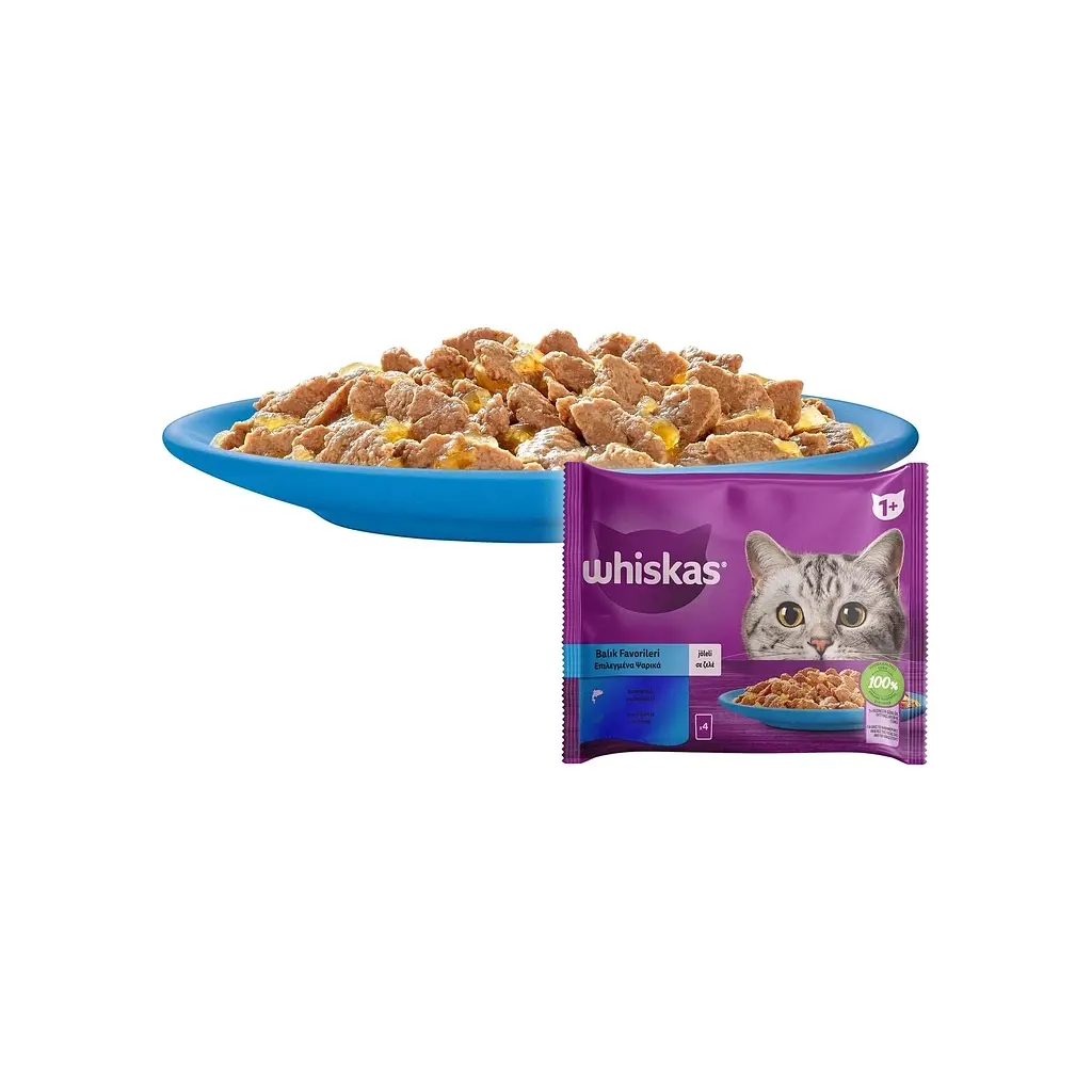 Вологий корм для кішок Whiskas тунець, лосось в желе 4х85 г (8410136025433) - фото 6