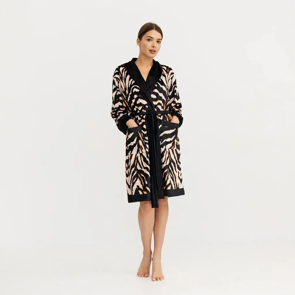 Халат жіночий з плюшевого велюру ексклюзивний Feature 18263 L-XL - фото 3