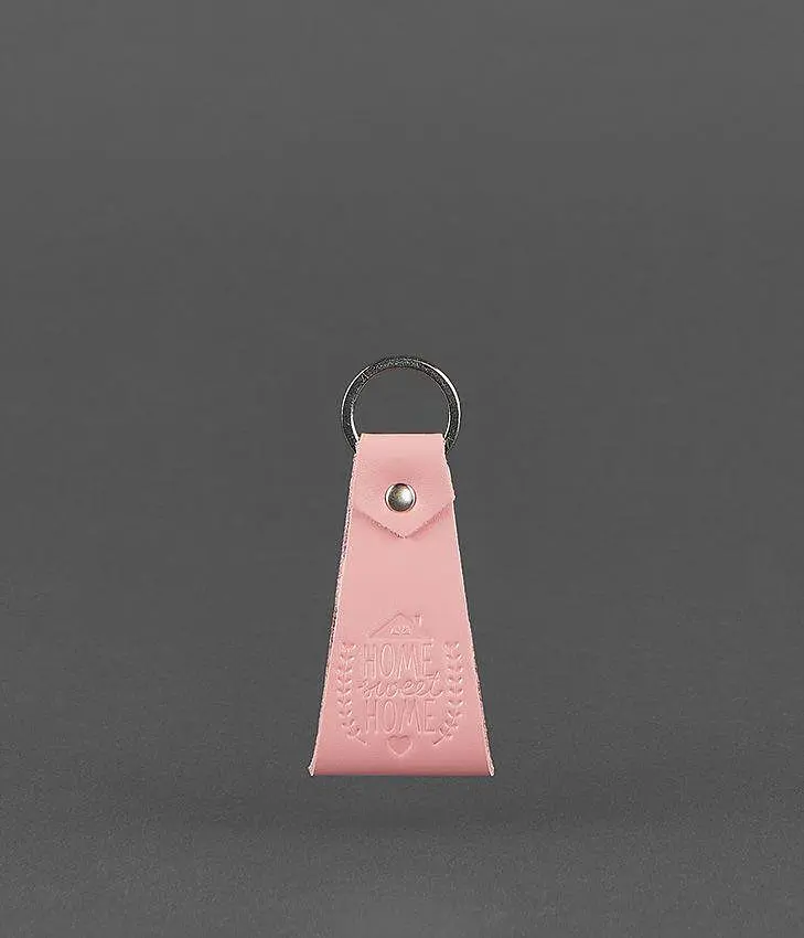 Шкіряний рожевий брелок-петля - фото 2