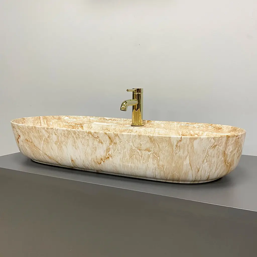 Умивальник VBI Terni M travertine накладний VBI-011804 - фото 2