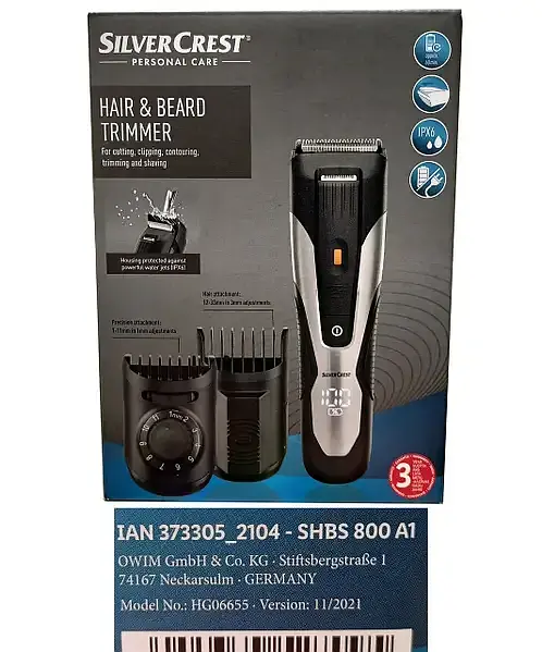 Машинка для стрижки волосся та бороди Silver Crest SHBS 800 А1 - фото 6