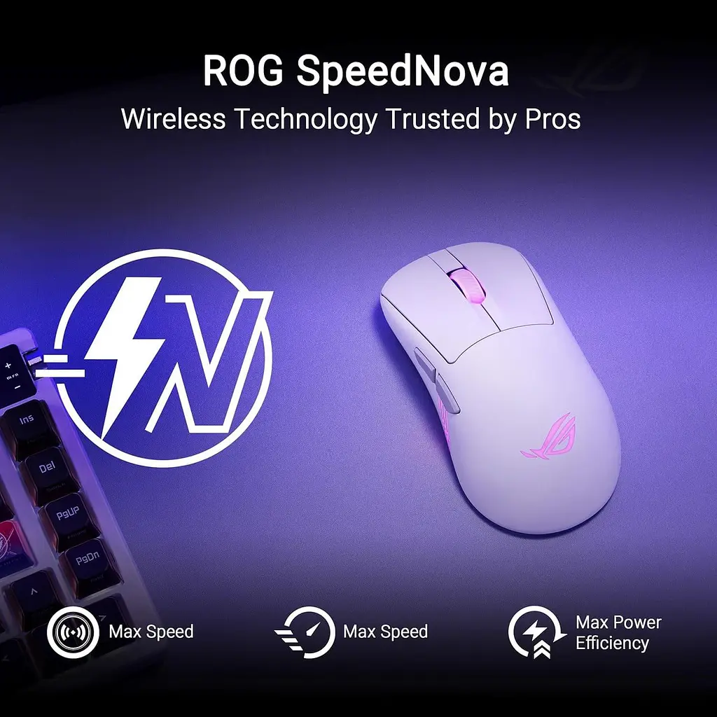 Мышь ASUS ROG Keris II Origin White (90MP04A0-BMUA10) - фото 8