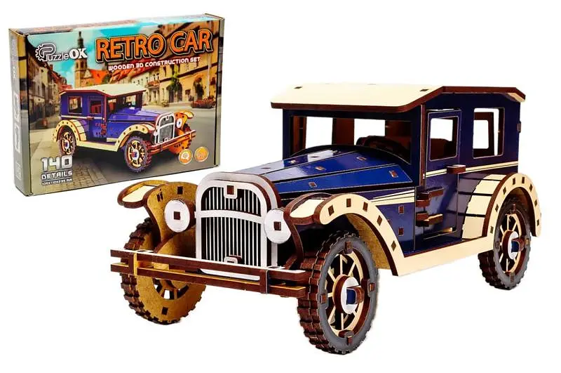 Конструктор Puz-00955 Retro car, дерев'яний PuzzleOK
