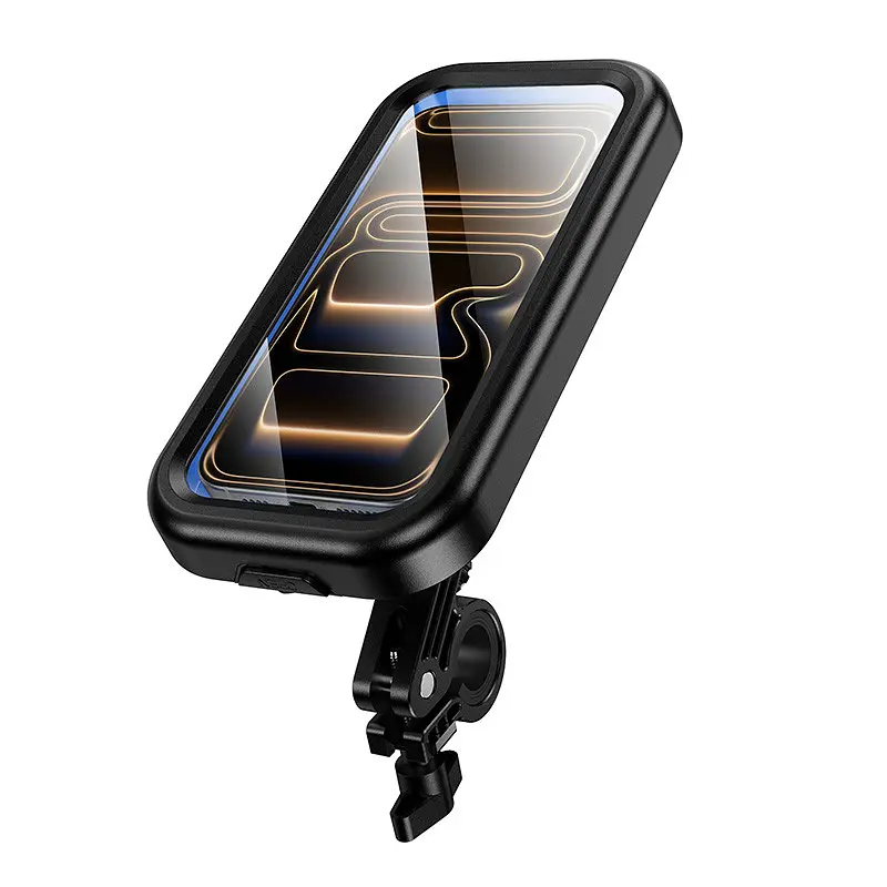 Велотримач для телефону HOCO H95 Bendito waterproof riding holder Чорний - фото 3