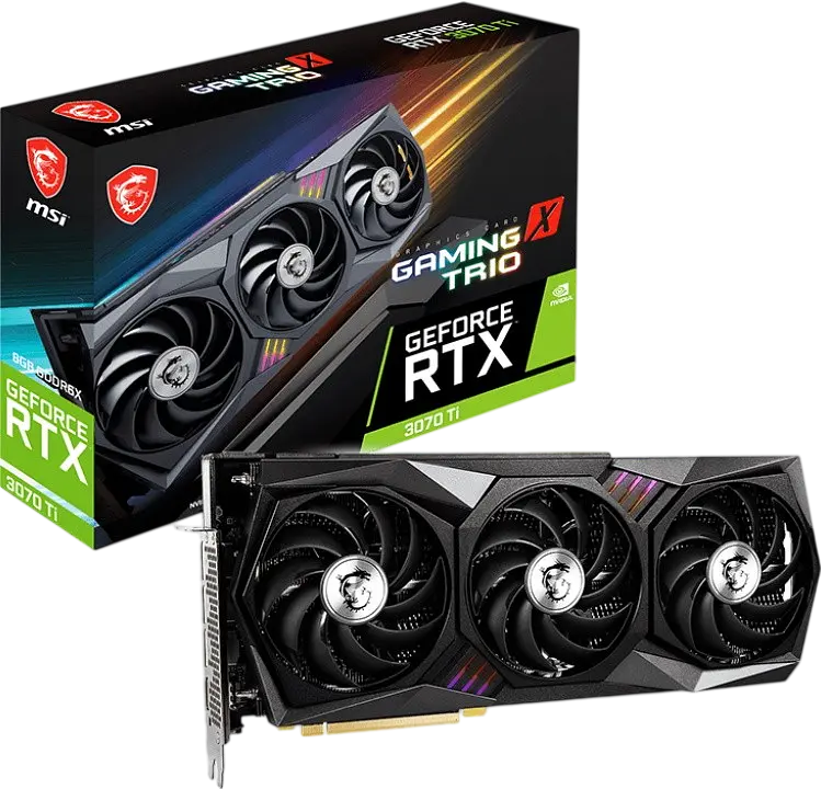 Відеокарта GeForce RTX 3070 Ti 8GB MSI Gaming X Trio (RTX 3070 Ti GAMING X TRIO 8G) Б/В