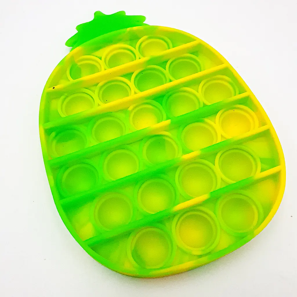 Сенсорна іграшка антистрес силіконова нескінченна пухирка поп іт UKC Pop It Fidget ананас зелений - фото 3