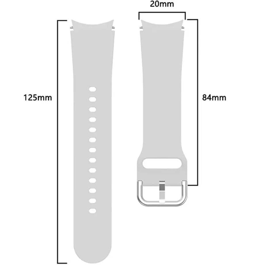Ремінець силіконовий BeWatch Samsung Galaxy Watch 4/5/Pro SoftTouch Сірий (0139310) - фото 5