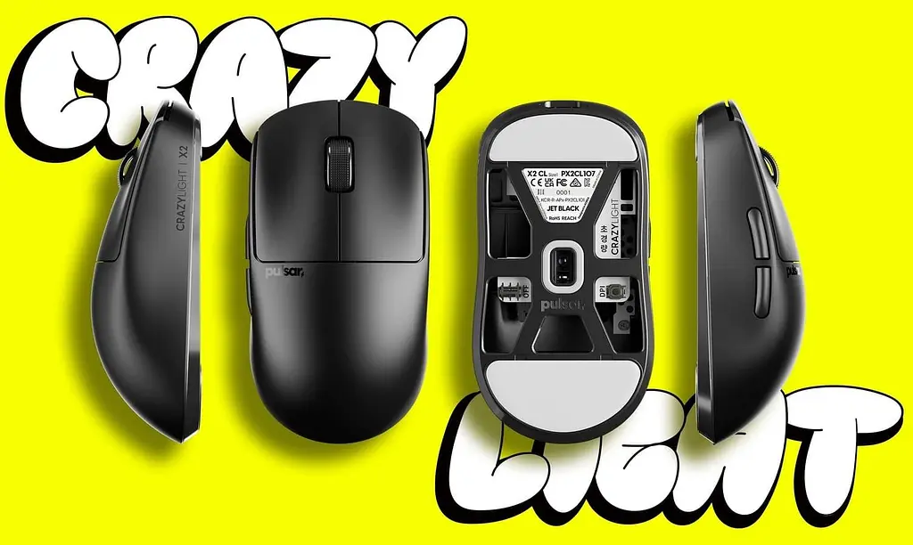Миша PULSAR X2 CrazyLight Black (PX2CL107) - фото 4