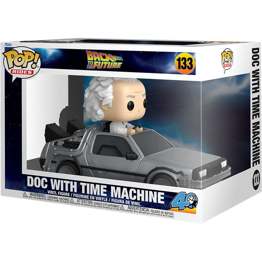 Ігрова фігурка Funko Pop! Rides серії Назад у майбутнє - Док у машині часу (86449) - фото 2
