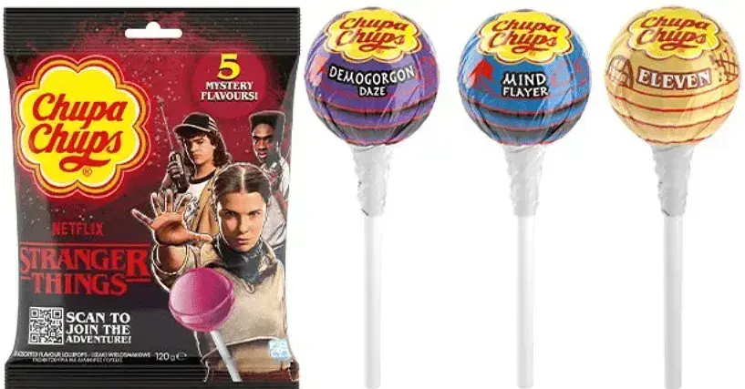 Леденцы на палочке Chupa Chups Stranger Things 5 ​​вкусов 10шт, 120г - фото 2
