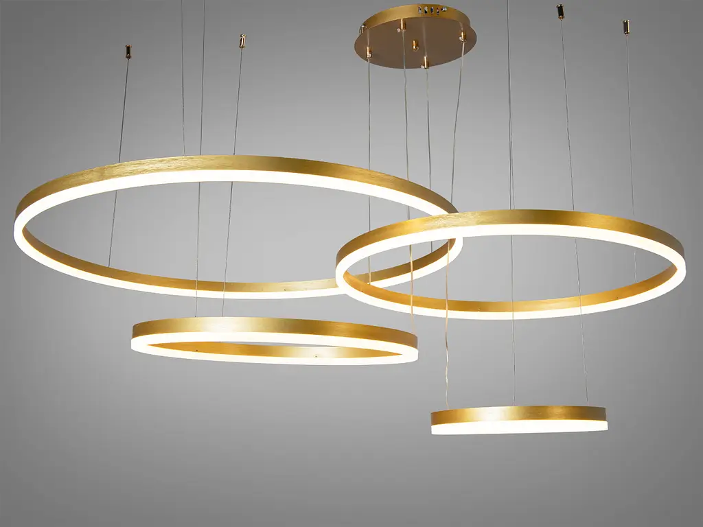 Люстра стельова LED Diasha 1029-800+600+500+300GD 157, Вт, золото, для вітальні, спальні, коридору - фото 2