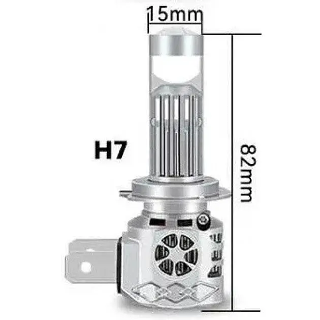Led лампы для авто с линзой H7, светодиодные лампочки в фары - лед лампы н7 с линзой - фото 2