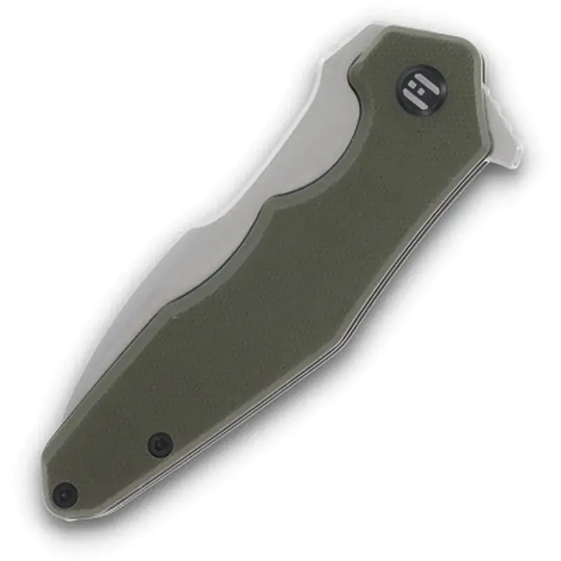 Ніж Hightron Mini Ventura, D2, G10, зелений, сталевий stonewash клинок (HK05GRNS) - фото 6