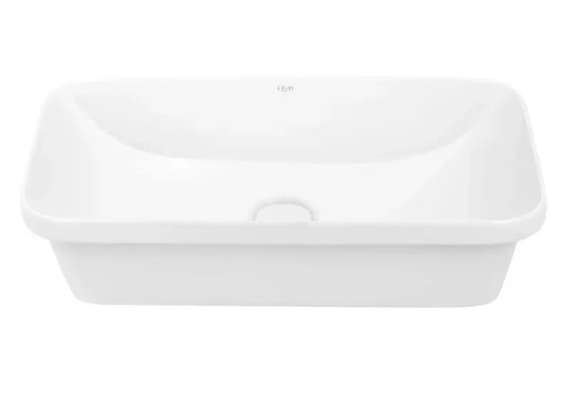 Комплект Qtap Scorpio: Раковина врезная прямоугольная 615х390х150 мм White + Донный клапан PU02 (QT1411K491WN47291) - фото 2