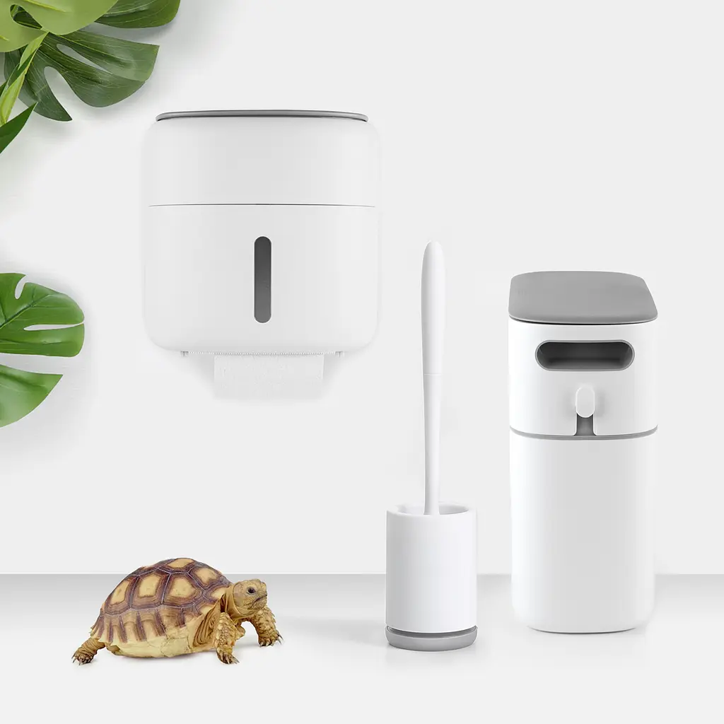 Набір аксесуарів для ванної кімнати МВМ My Home MVM-38 білий з сірим (MVM-MH-38 WHITE/GRAY) - фото 2