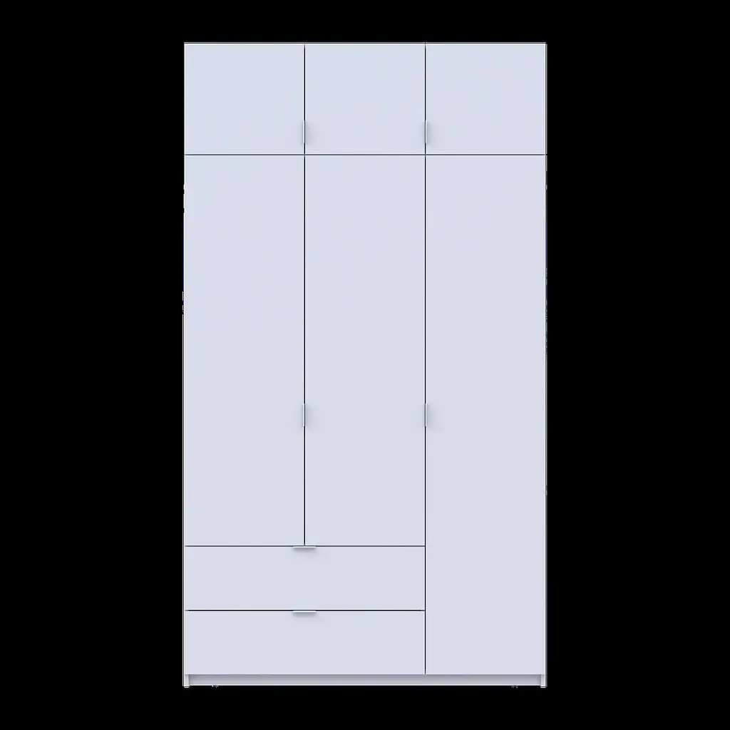 Розпашна Шафа для одягу Doros Лукас Білий 3ДСП 135х50х240 (80737800) - фото 7